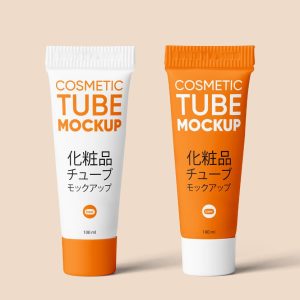 Standing Style Cosmetics Tube Mockup