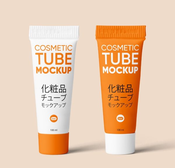 Standing Style Cosmetics Tube Mockup