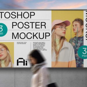 Street Billboard Branding Mockup PSD