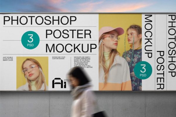 Street Billboard Branding Mockup PSD