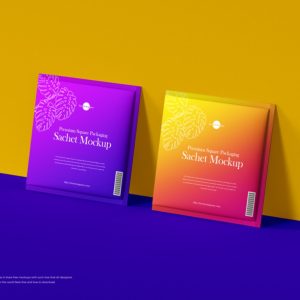 Stylish Sachet Mockup PSD