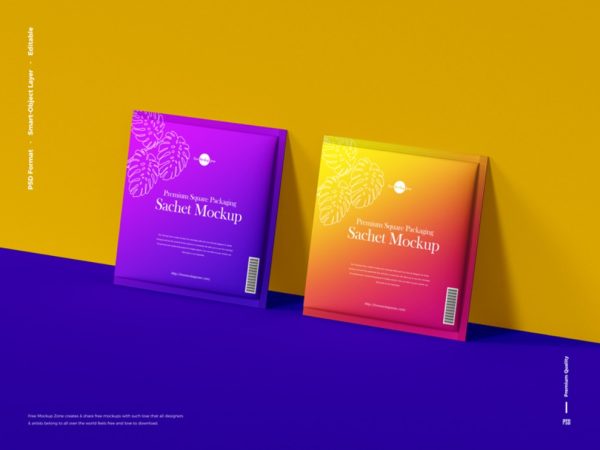 Stylish Sachet Mockup PSD