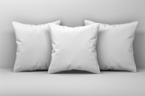 Three Blank Pillow Cover Mockups