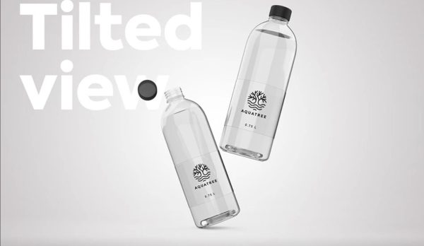 Tilted Bottle Branding Mockup
