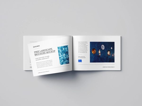 Top View Brochure Mockup