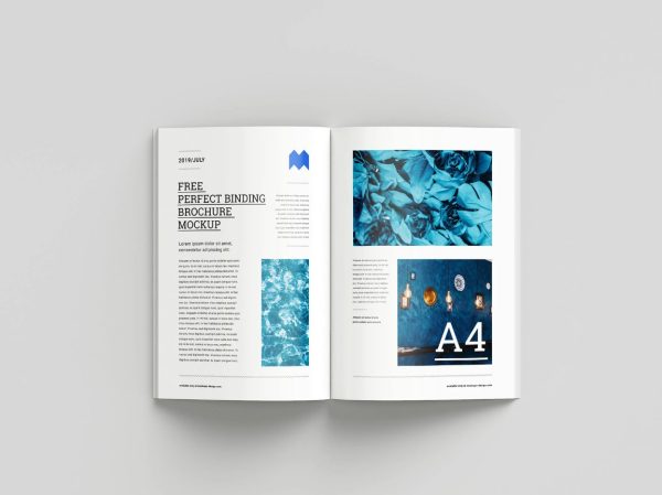 Top View Brochure Mockup