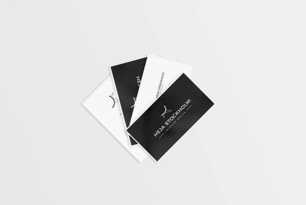 Top View Business Card Mockup