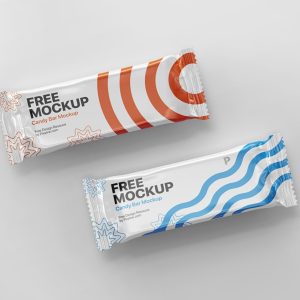 Top View Candy Bar Pack Mockup