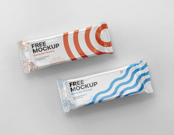 Top View Candy Bar Pack Mockup
