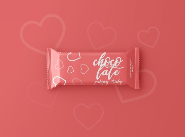 Top View Chocolate Packaging Mockup