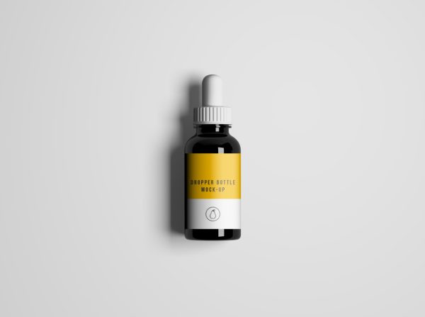Top View Dropper Label Mockup