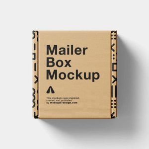Top View Mailer Box Mockup (3)