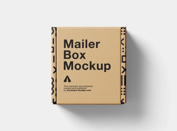 Top View Mailer Box Mockup (3)