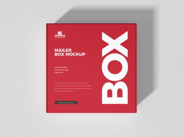 Top View Mailing Box Branding Mockup - Image 2