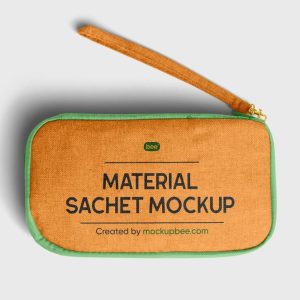 Top View Material Sachet Mockup