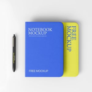 Top View Notebook Mockup