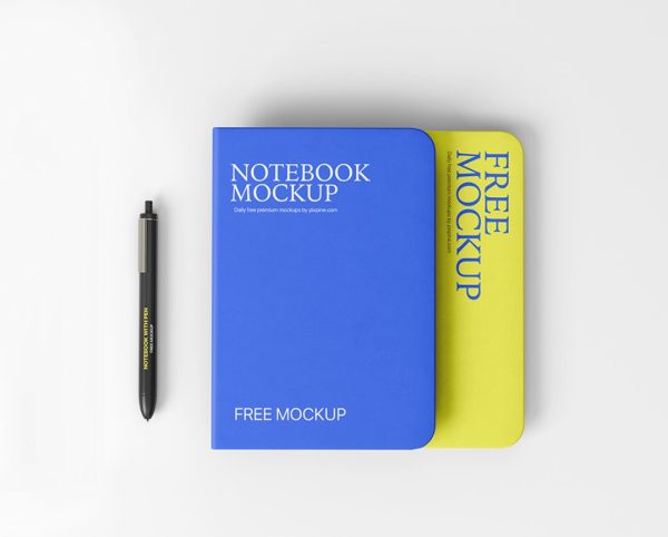 Top View Notebook Mockup
