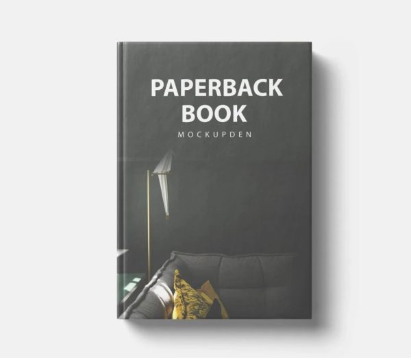Top View Paperback Book Mockup