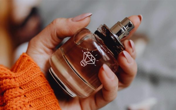 Top View Perfume Brand Mockup PSD