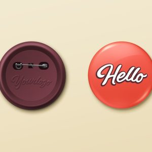 Top View Pin Branding Mockup