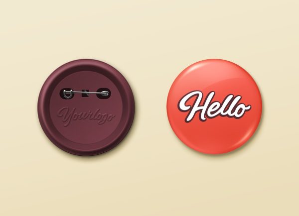 Top View Pin Branding Mockup