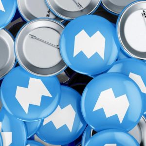 Top View Pins Branding Mockup