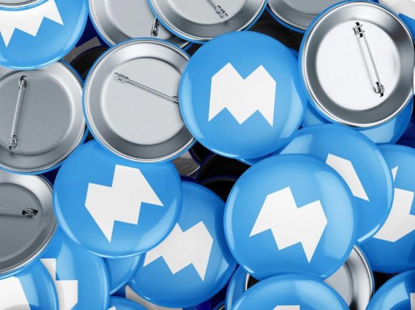 Top View Pins Branding Mockup