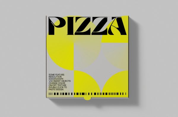 Top View Pizza Branding Mockup
