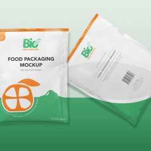 Top View Sachet Mockup PSD