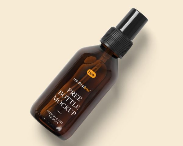 Top View Spray Bottle Mockup