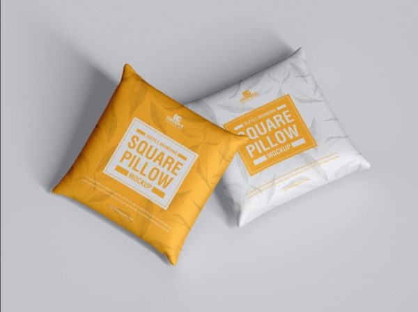 Top View Square Pillow Mockup