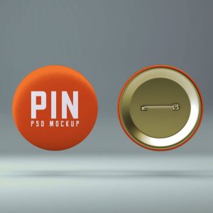 Two Side Pin Branding Mockup