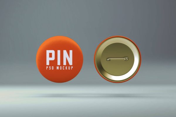 Two Side Pin Branding Mockup