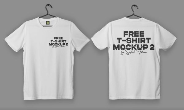 Two Side T Shirt Mockup PSD