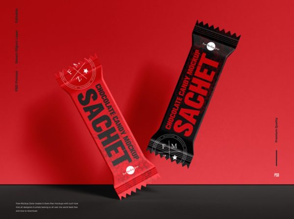 Unique Chocolate Bar Mockup PSD