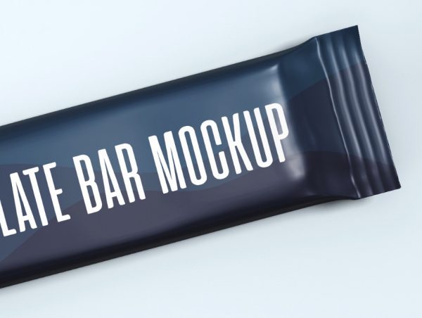 Unique Close Up Choco Bar Mockup
