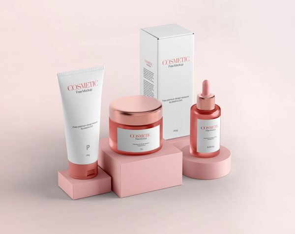 Unique Cosmetics Packaging Mockup Set