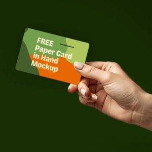 Unique Paper Card Mockup