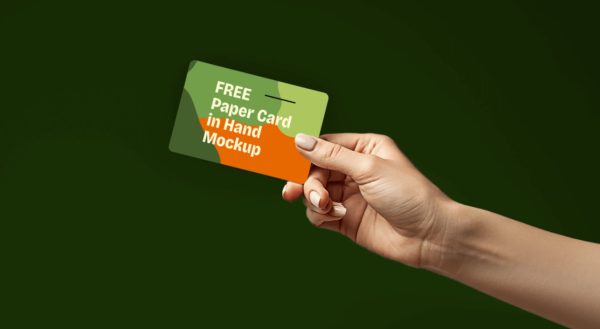 Unique Paper Card Mockup