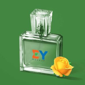 Unique Perfume Logo Mockup PSD