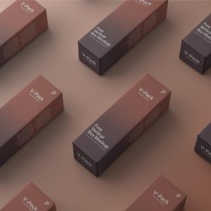 Unique Vertical Box Mockup