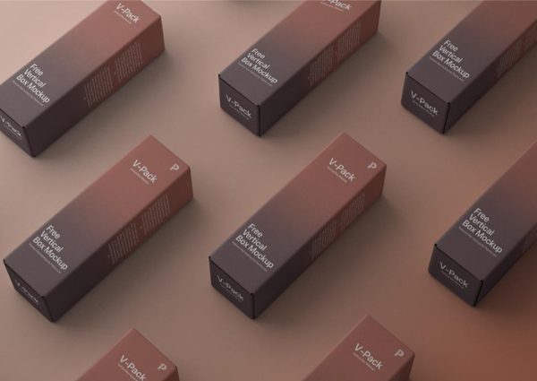 Unique Vertical Box Mockup
