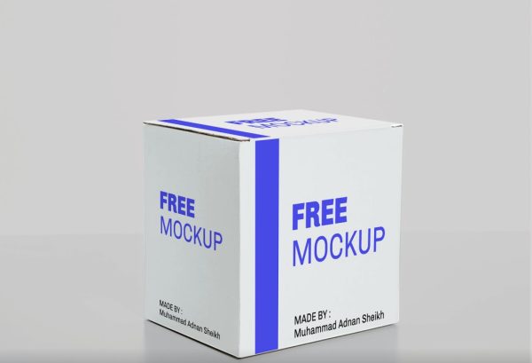 White Square Box Branding Mockup