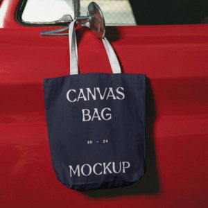 hanging Tote Bag Mockup