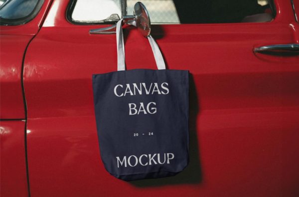 hanging Tote Bag Mockup