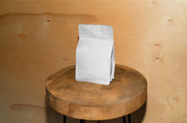 Blank Coffee Bag on Table Mockup