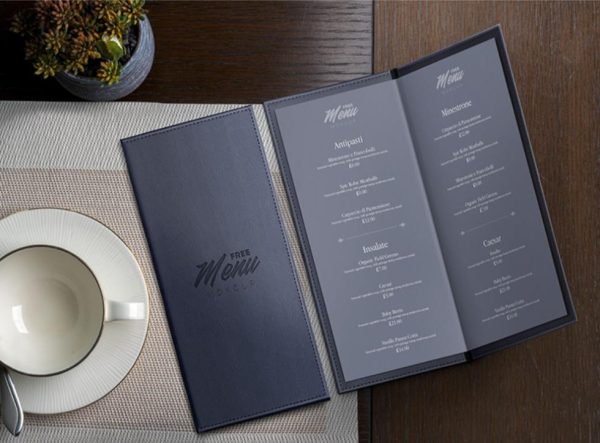 Classy Restaurant Menu Branding Mockup