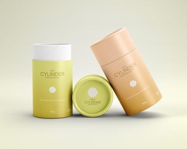 Front View Cylindrical Tube Mockup