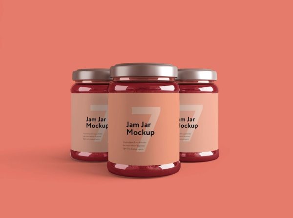 Front View Jam Jar Mockup