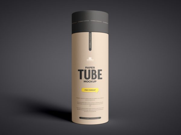 Front View Paper Tube Mockup